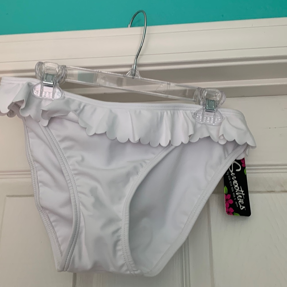 Gossip White Ruffle Bikini Bottom
